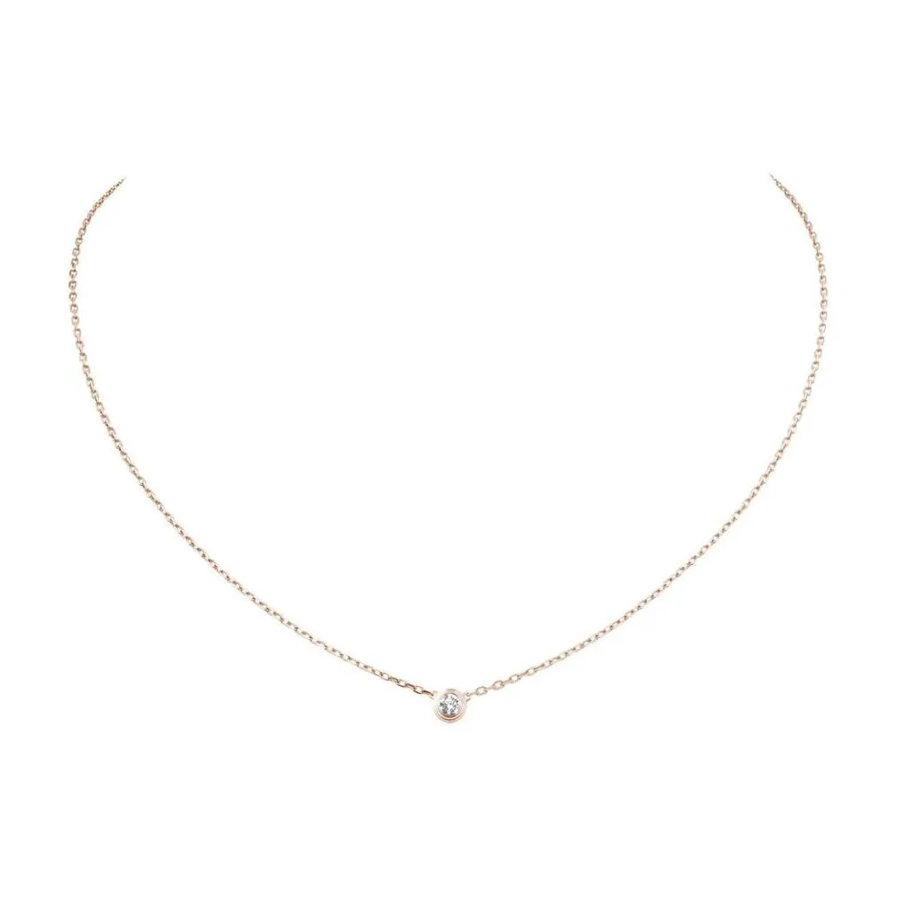 Colares com Pingente Jóias de Diamantes Legers Colar com Pingente de Diamante Damour Amor Colar Para Mulheres Meninas Collier Bijoux Fem Dhabt