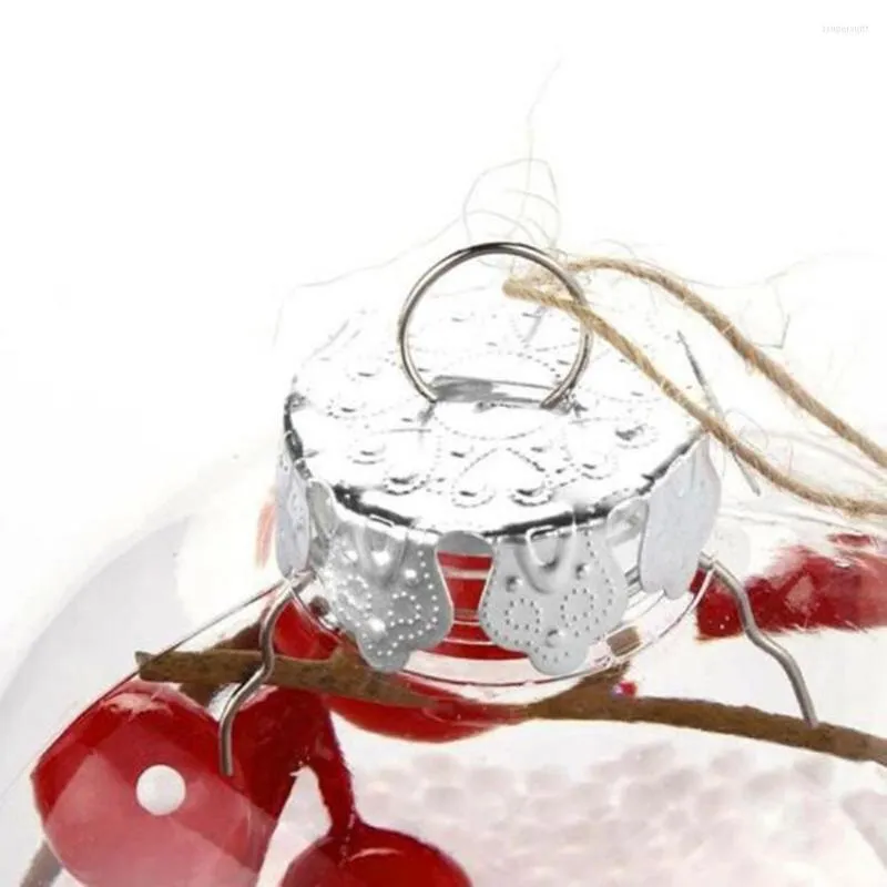 Украшение вечеринки Рождественский прозрачный мяч 12x пластиковый дерево прозрачный радужный стеклянный орнамент свадебный подарки подарок подарок дома
