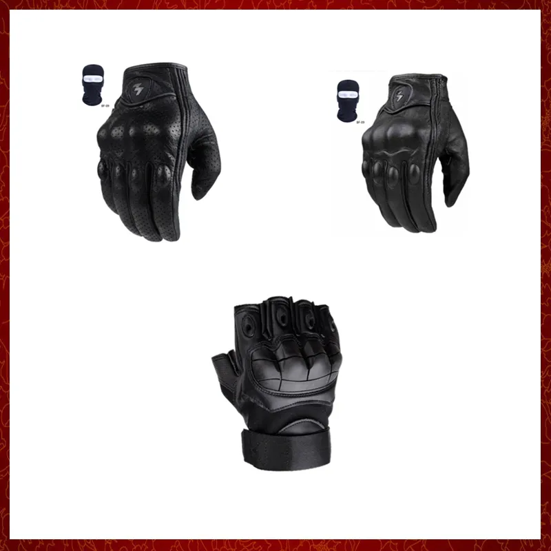 ST742 Nouveaux gants de Moto en cuir véritable écran tactile hommes femmes Motocross gants de vélo imperméables gant de Moto Motocross étoiles gants moto