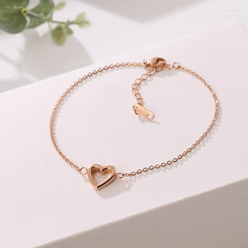 Fußkettchen Liebe Herz Fuß Für Frauen Edelstahl Bein Kette Böhmischen Schmuck Strand Zubehör Geschenk Bijoux