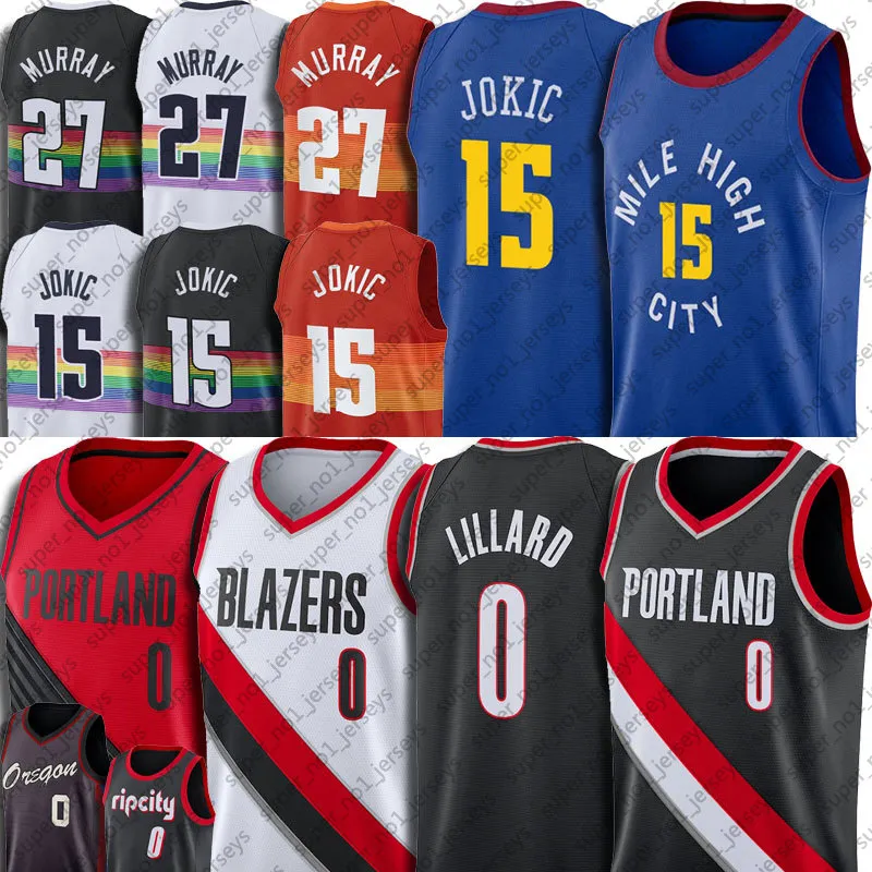 Nikola Damian Lillard Jokic Basketball Jersey Jamal Murray Jerseys 2022