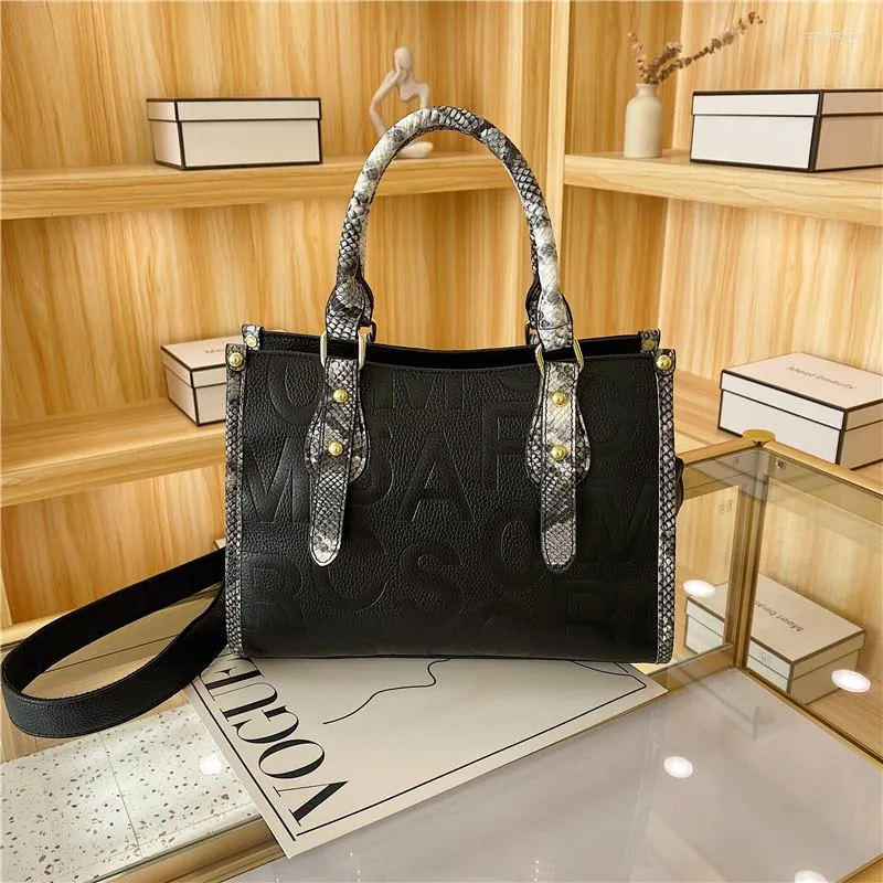 Bolsas de noite bolsa de couro genuína feminino crosta crosualbody grande capacidade bolsas de moda de luxo zíper preto padrão de crocodilo q