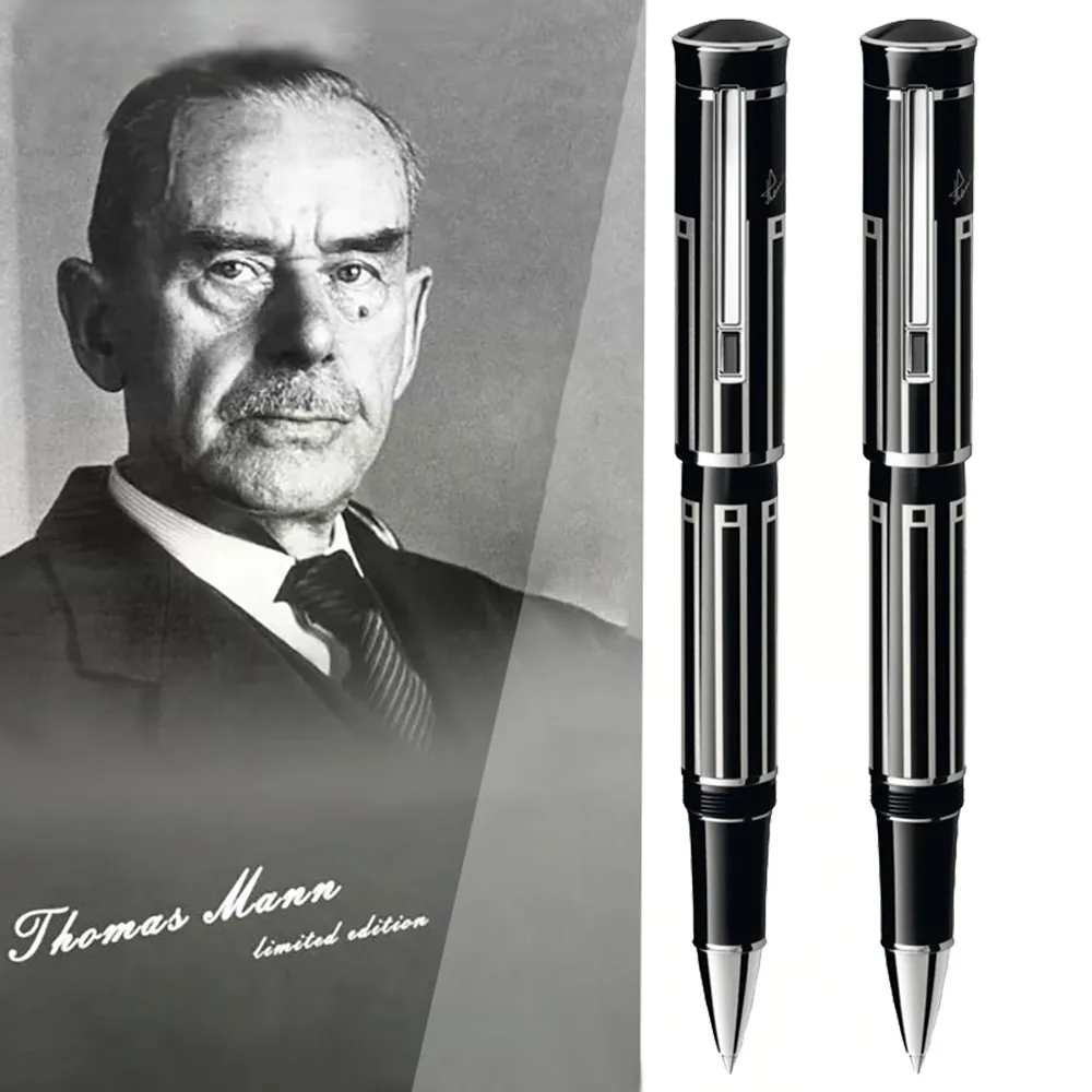 Monte Pen luksus wielki pisarz Thomas Mann School Office M Roller Ball Pen pisz płynnie z numerem seryjnym