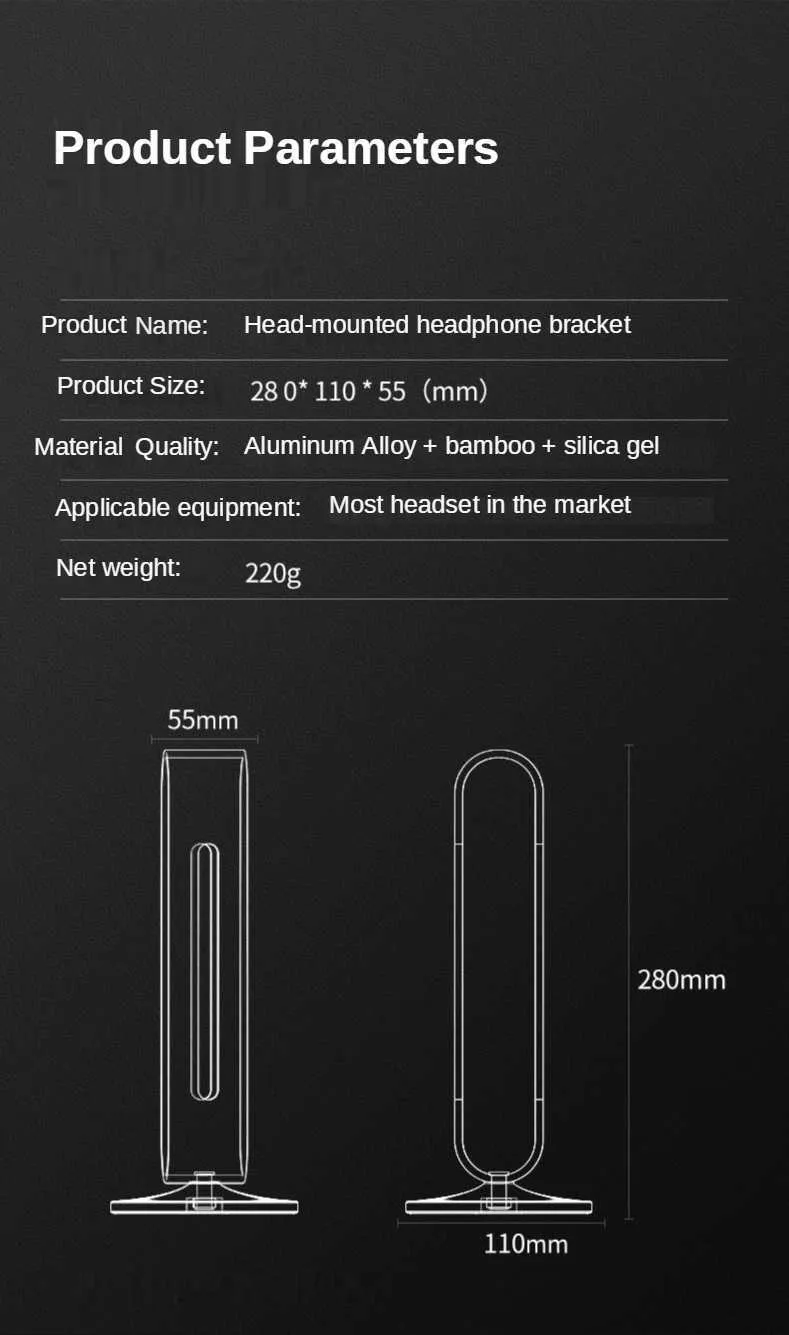Car Headset Stand Bamboo Wood Aluminum Headphone... From Dhgatetop ...