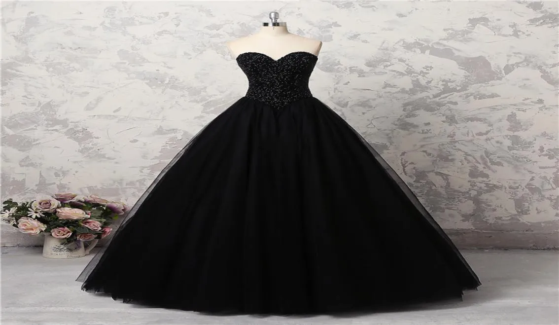 Real Image Elegant Girls Pageant Dresses Sweetheart Sequins Beads Prom Dresses Floor Length Tulle Custom Made Women Formal Party G2034603