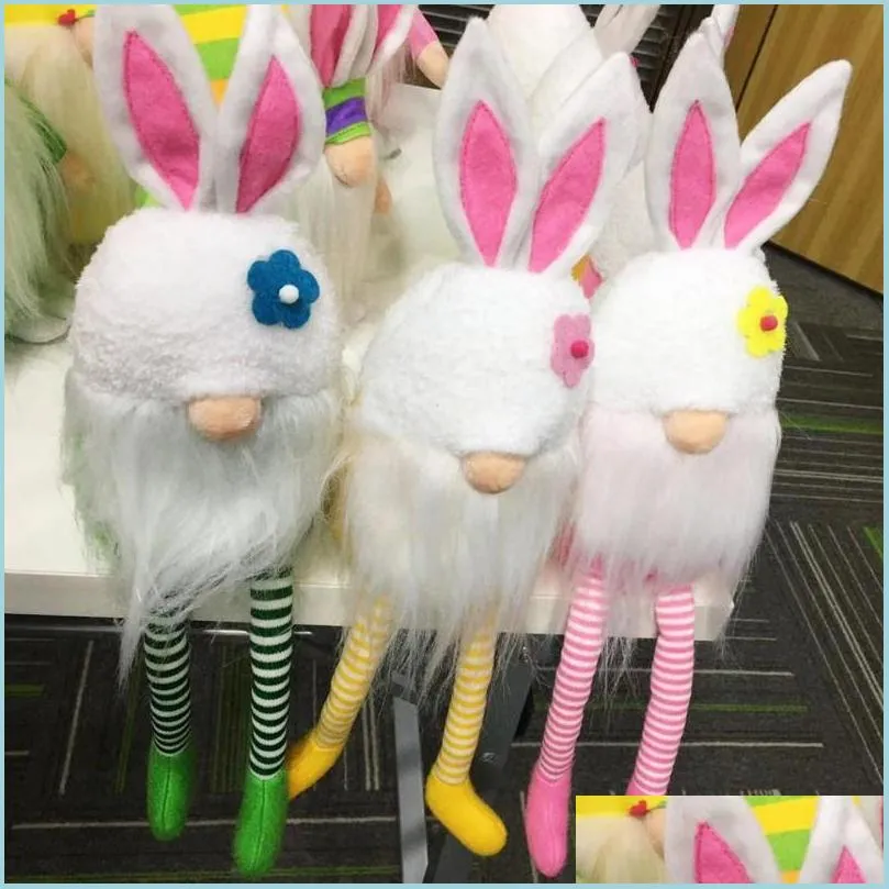 Autres fournitures de fête de fête lapin gnomes filles cadeau d'anniversaire lapin nordique suédois Nisse scandinave nain Pâques longues jambes Gn Dhojo
