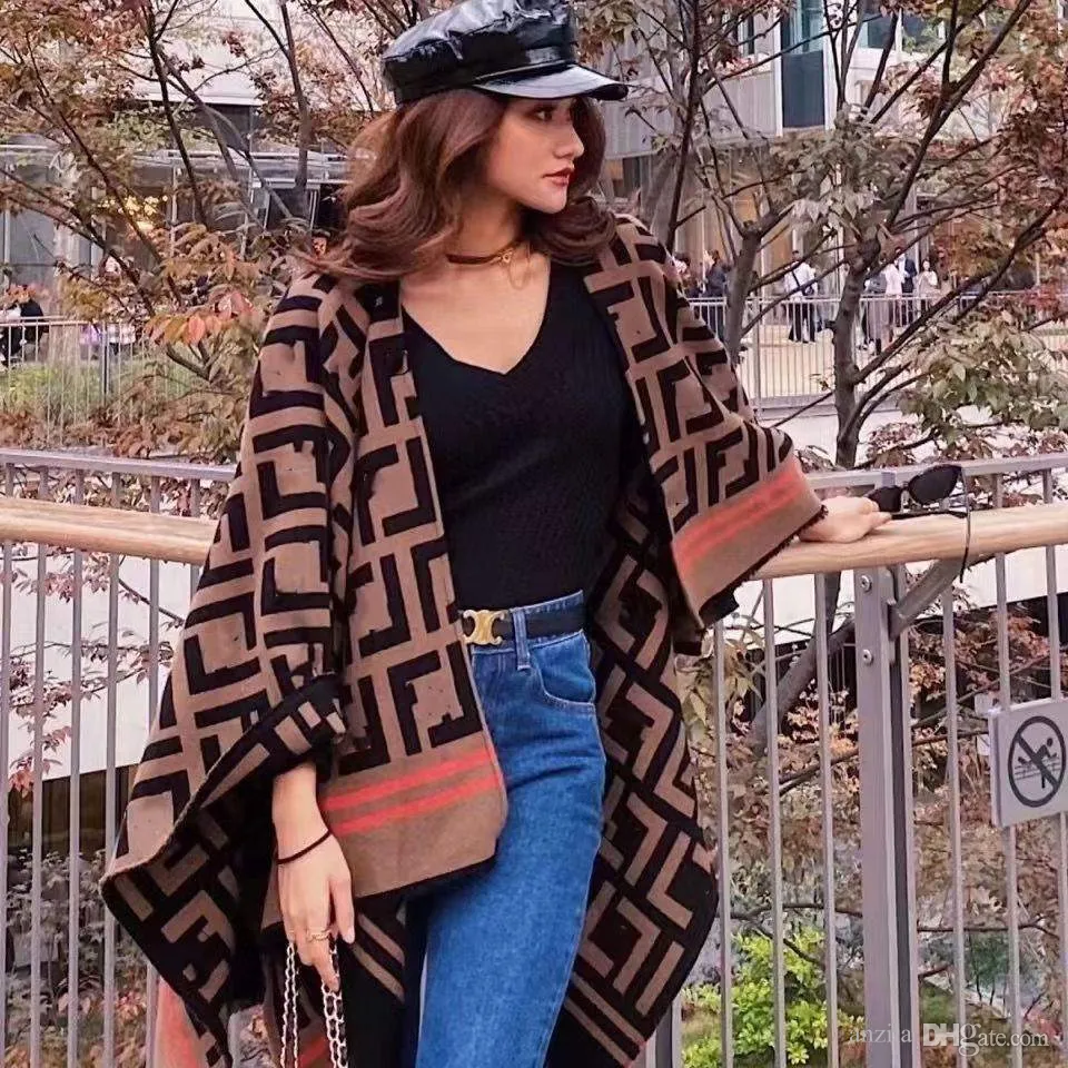 scarf shawl 2023 European and American new high-end open-cut women autumn/winter scarf cape scarfs shawls