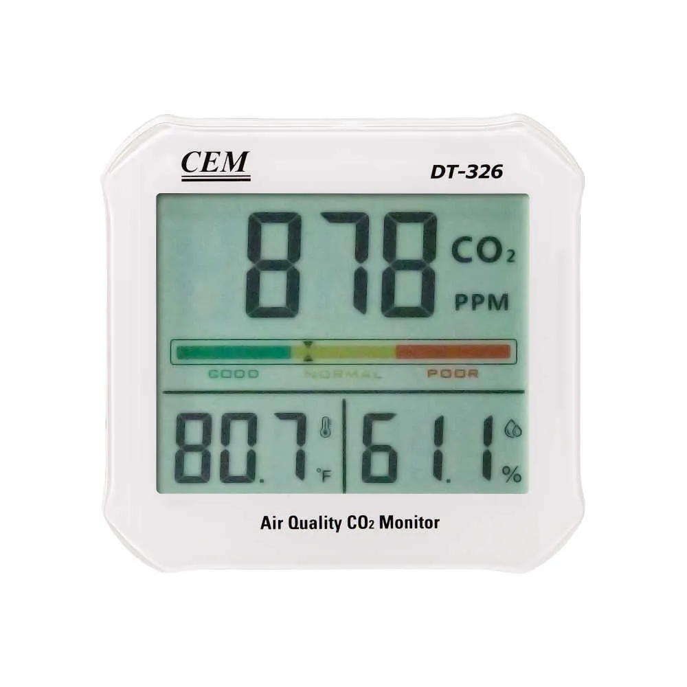 CEM DT 326 5000ppm Desktop Co2 Carbon Dioxide Detector Co2 Meter Sensor Monitor From Bunnings