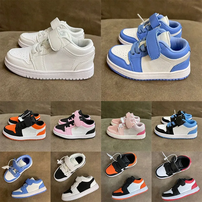 Designer barn skor jumpman låg 1 ungdom barn sneaker 1s barn basket spädbarn pojkar flickor svart röd vit blå sneakers småbarn tränare b7n0#