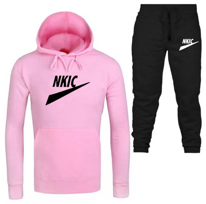 Trainingsanzug für Herren, 2-teilig, mit Kapuze, Sport-Sweatsuit, lässig, komplett, Jogging-Sweatsuit-Sets, Sportbekleidung, Trainingskleidung, Herren-Markenlogo-Druck