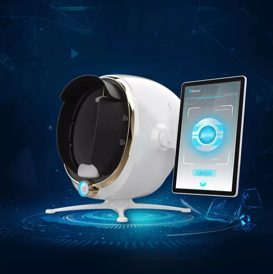 2023 Portable 3d machine d'analyse de la peau du visage Uv Lcd Wifi Peau Coréenne Lampe Scan analyseur de peau Machine