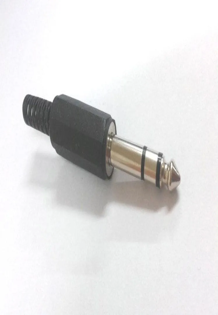100pcs 635 mm 14quot audio stéréo masculin TRS Jack Plug Connecteur Soldering8073660