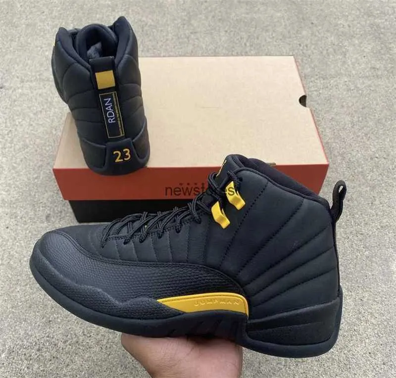 Air Authentic 12 12s Black Taxi Basketball Shoes XII Sports Sneakers