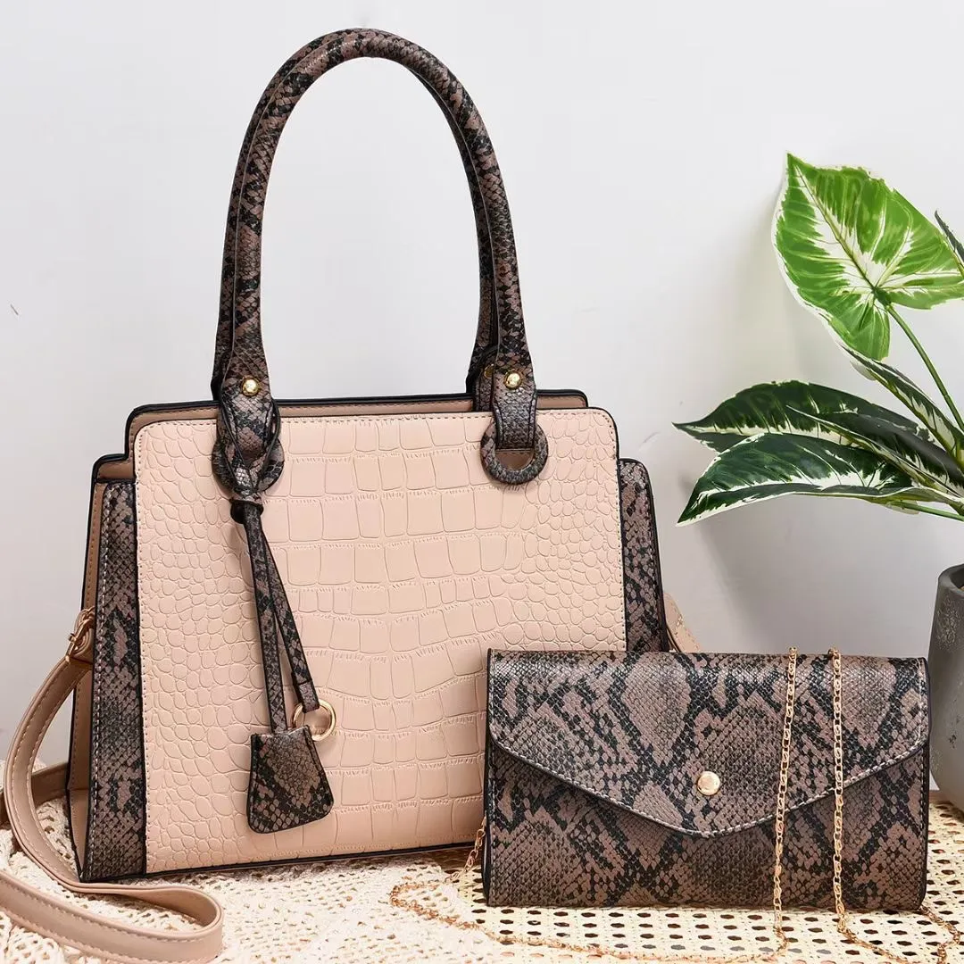 Klassisk vintage axelv￤ska handv￤ska b￤lte serpentin alligator orm stor tygv￤ska kvinnors purses strandkopplingar smink crossbody v￤skor ryggs￤ck designer pl￥nb￶cker