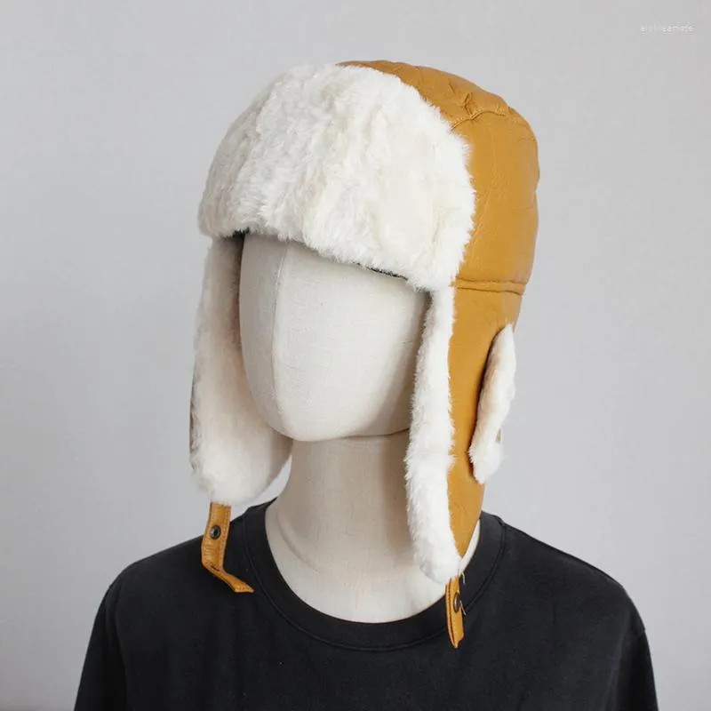 Chapéus de inverno para mulheres para mulheres chapéu de bombardeiro com tanques de cabines punhar ushanka snow shiing tap woman russo