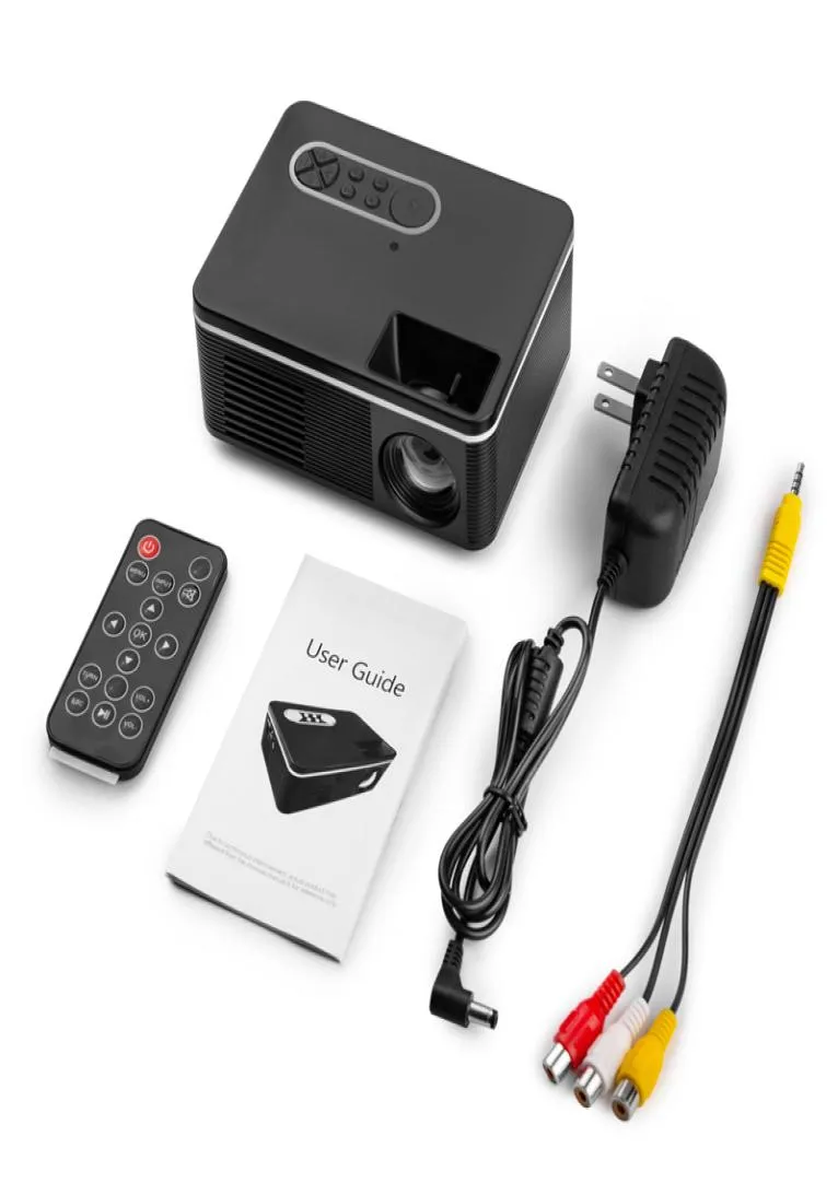 S361 Projector Procement Portable Mini Led Defacements для встречи в домашнем офисе 12 В 2a черно -белый синий желтый 4 Colors8709554