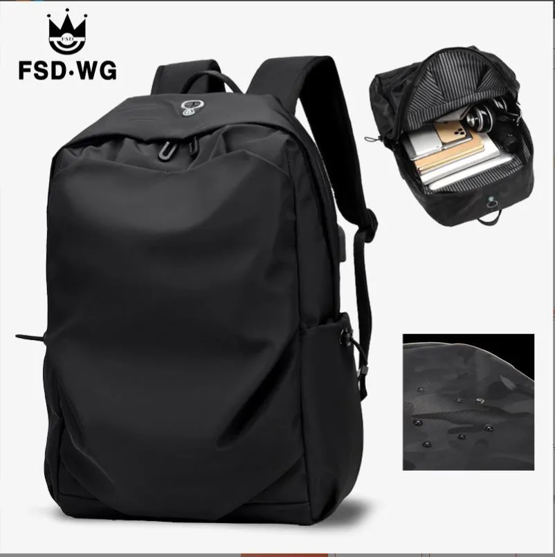 가방 부품 USB 충전식 배낭 캐주얼 남성용 가방 고등학생 방수 가방 여행