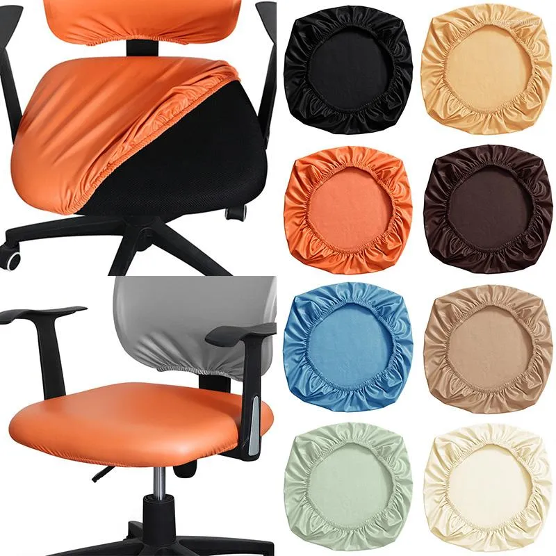 Housses de chaise Couverture en cuir PU Coque d'ordinateur Soild Bureau étanche Split résistant à la saleté El Utilisation anti-poussière