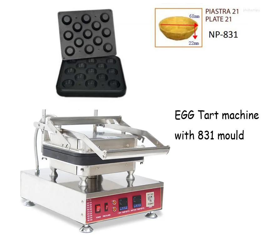 Bread Makers Model 831 Commercial 110V 220V 13 Holes Round Tart Cone Digital Flow Cheese Shell Machine 3200 Power Egg