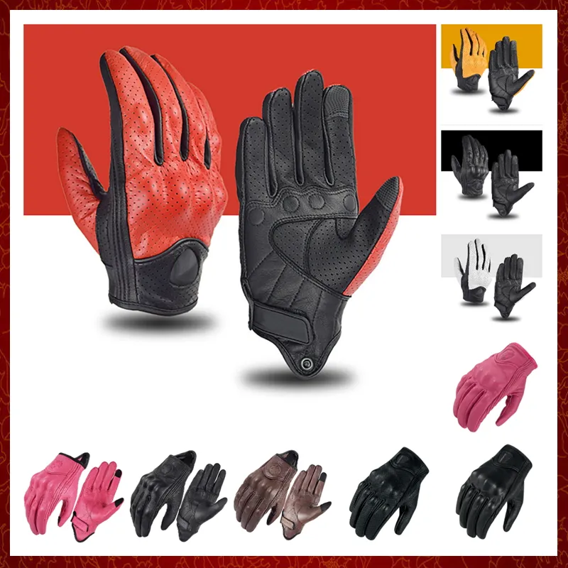 ST466 Echt Leder Handschuhe Sommer Motorrad Handschuhe Männer Radfahren Handschuhe Atmungsaktive Moto Biker Handschuh Motorradfahrer Zubehör