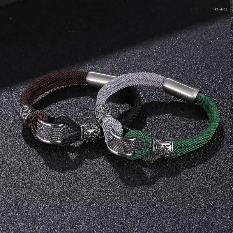 Bracelets de charme Bracelet pour hommes Style marine corde en acier inoxydable femmes bijoux de mode bracelets en gros cadeau fait main BB1099