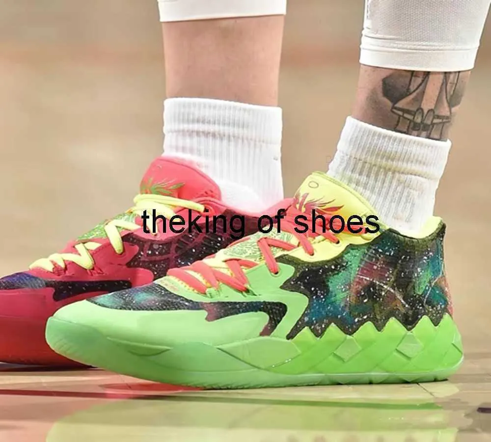 Basketball Shoes Sport Shoe Trainner Sneakers With Box 2022 Kids Rick And Morty Mb.01 Lamello Ball Men Women In Hand Size 4-12