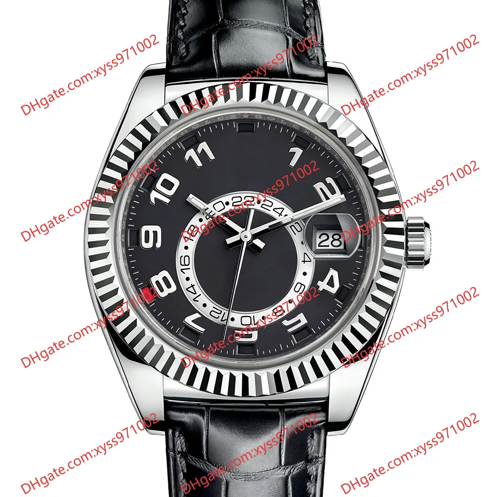 AAA高品質のメンズウォッチ2813自動メカニカルウォッチ326139 42mmブラックダイヤルステンレススチールサファイアガラスレザーストラップ腕時計326935時計時計