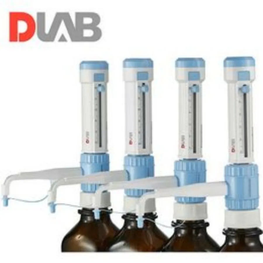 DLab Bottle Top Dispense Stepper sin botella de reactivo marrón 1-10ml