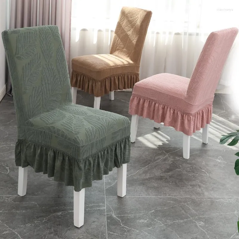 Chair Covers Jacquard Elastic Cover Home Kitchen Spandex Stretch Slipcover Dining Seat For Wedding Banquet El Restaurant
