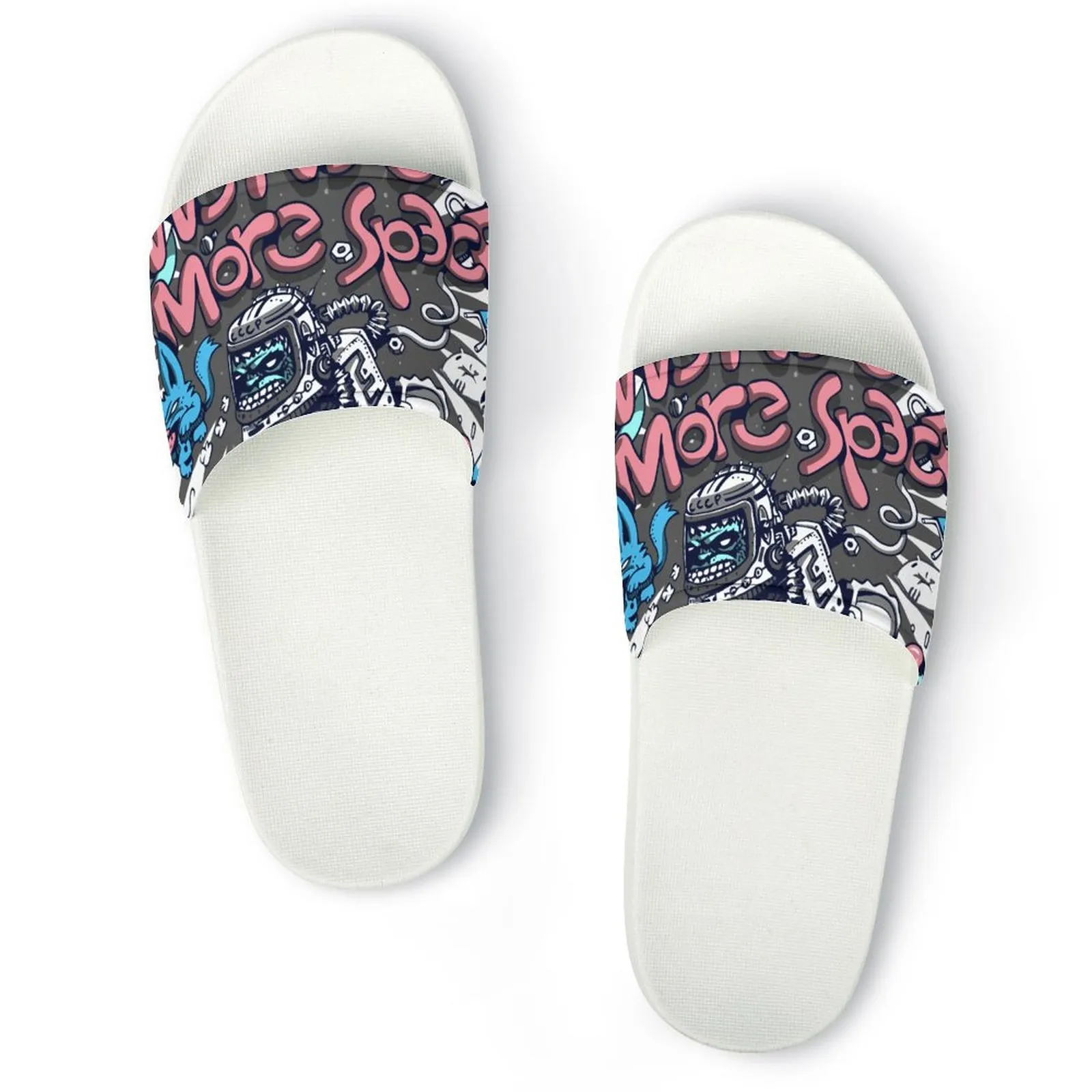 Home Custom PVC Piso de fundo macio de fundo de praia e mulheres casais de várias cores White Home Slippers B1 Tamanho 36-45