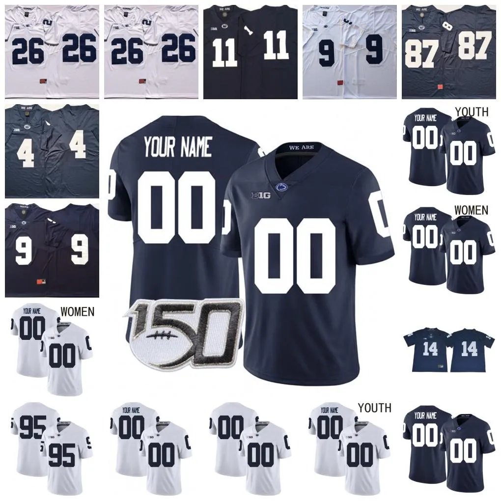 Penn State Nittany Football Jersey Sean Clifford Joey Porter Jr. Abdul Carter PJ Mustipher Drew Allar Nicholas Singleton Kaytron Allen Micah Parsons Saquon Barkley