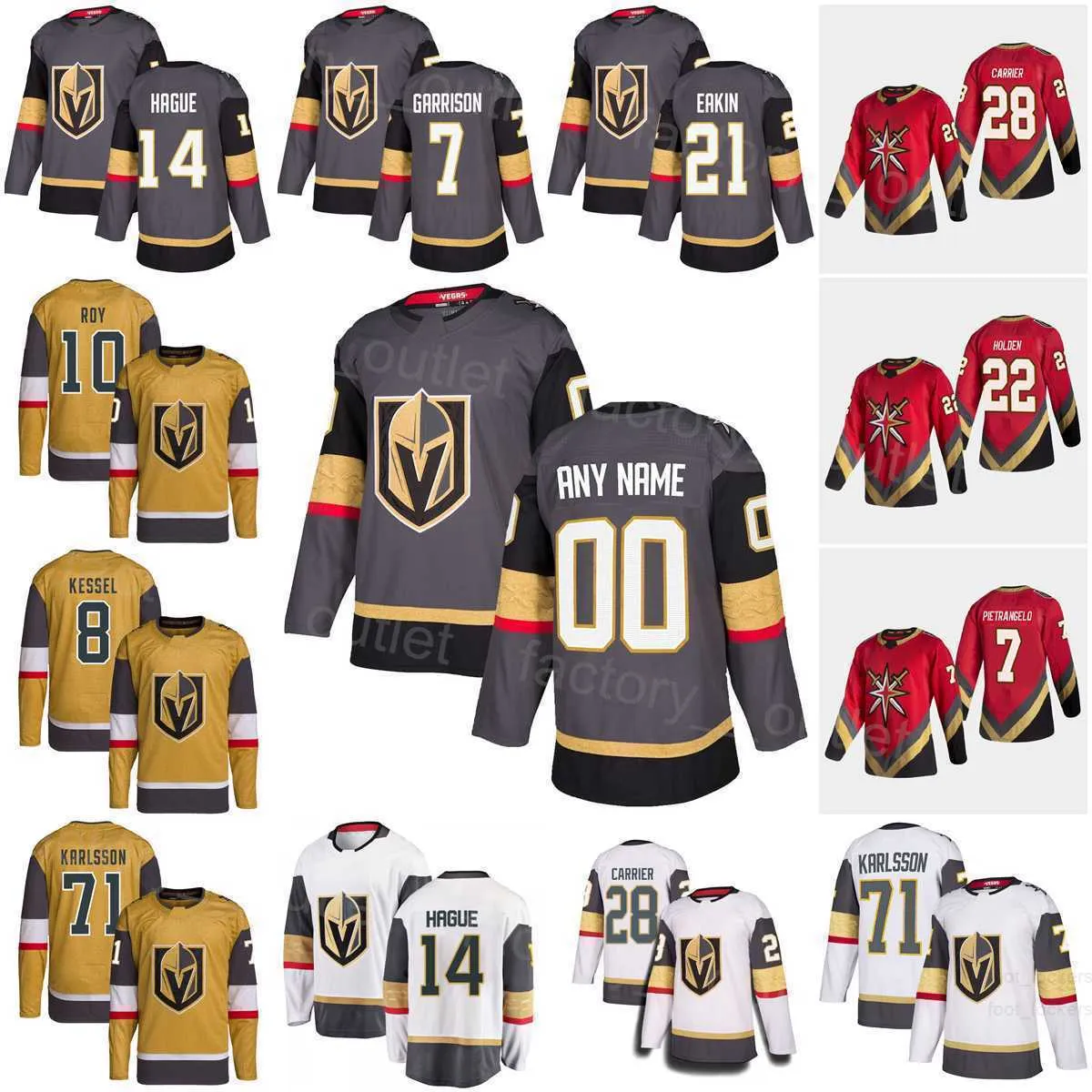 Vegas Altın Hokey''nhl''''''''''''''''''''''NHERSEY RETRO 8 Phil Kessel 22 Matyas Sapovaliv 71 William Karlsson 10 Nicolas