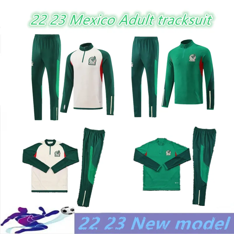 2022 2023 Mexico National Football Team Tracksuit Set Half Zipper