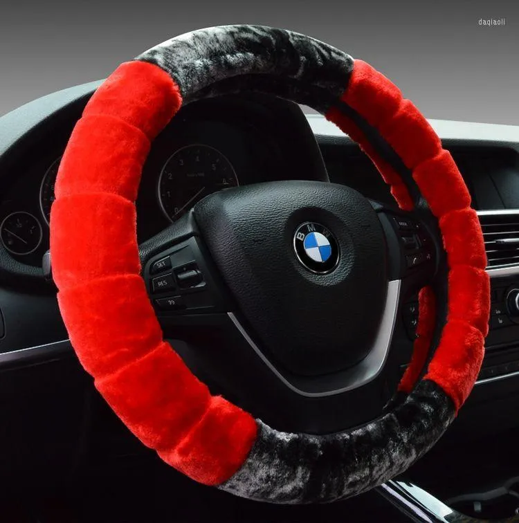 Steering Wheel Covers Soft Auto Car Cover With Needles And Thread Artificial Leather Styling Suite 380mm