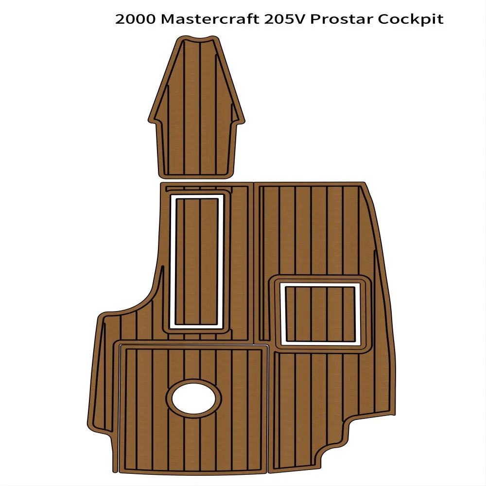 2000 Mastercraft 205V Prostar Cockpit Pad Boat EVA Foam Faux Teak Deck Floor Mat