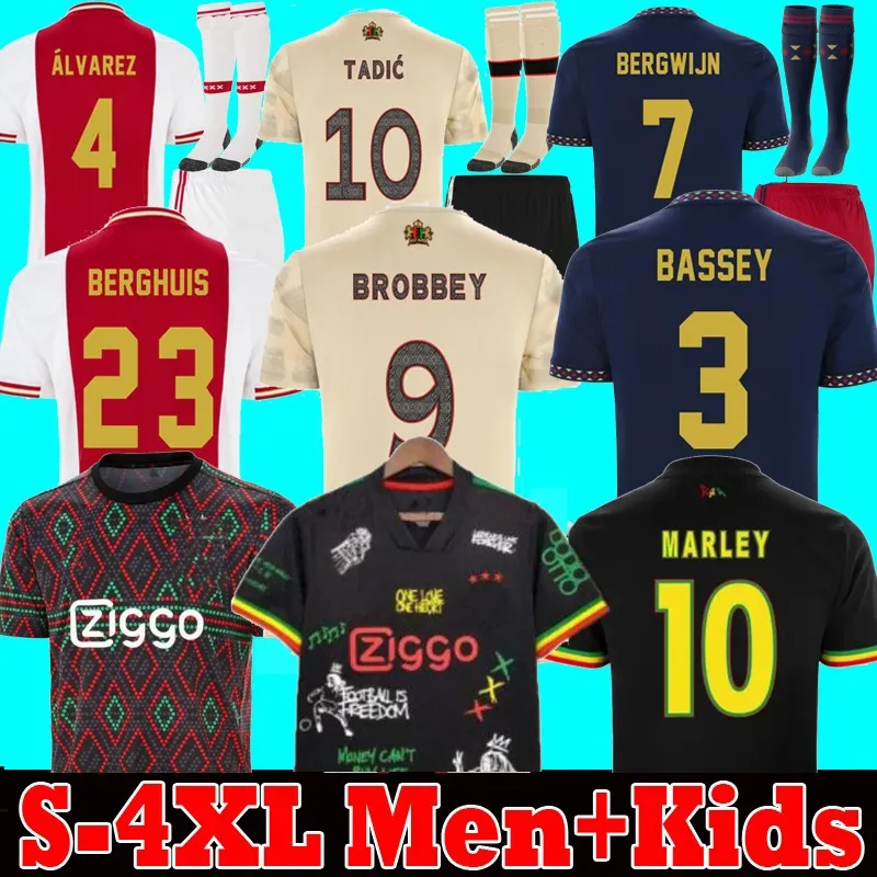 S 4XL 22 23 Ajaxs Voetbalshirts Tadic Berg Wijn Bassey Brobbey Special