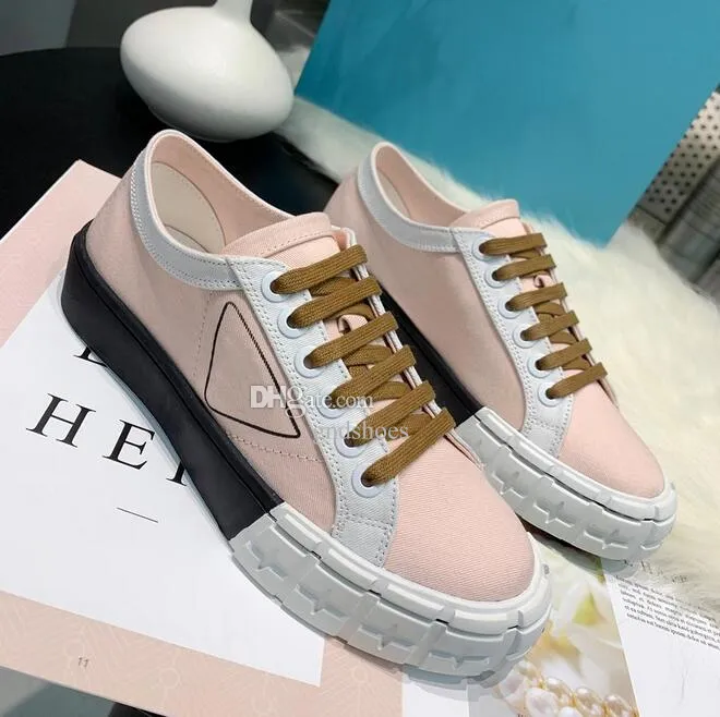 Milan Designer Nylon Casual Buty Wheels Casetta Flat Buty Wysokie tkanin Runner Low-Top Canvas Gabardine Sneakers