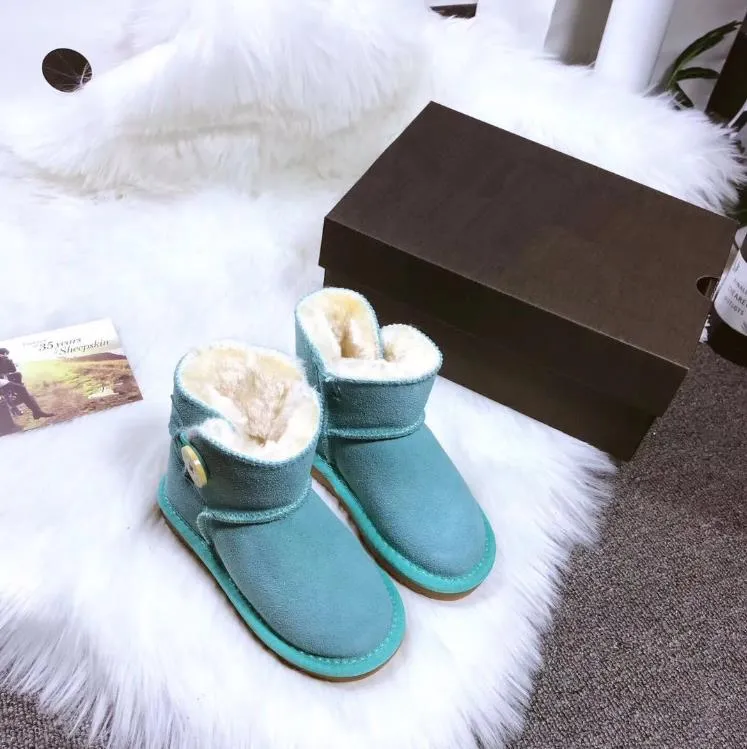 2022 Hot AUS U5803 classico Mini scarponi da neve corti I bambini adulti tengono al caldo gli stivali da uomo firmati da donna Peluche casual riscaldano gli stivali Pelle di pecora Scarpe scamosciate grigio castagna