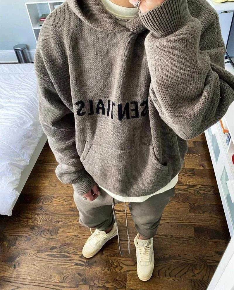 Fashion Ess Designer Hoody Hoodie Men's Hoodies Sweatshirts Hoodie Men Ential Knitted Sweater Zipper Letter Long Sleeve Sweatshirt Loose Fog top