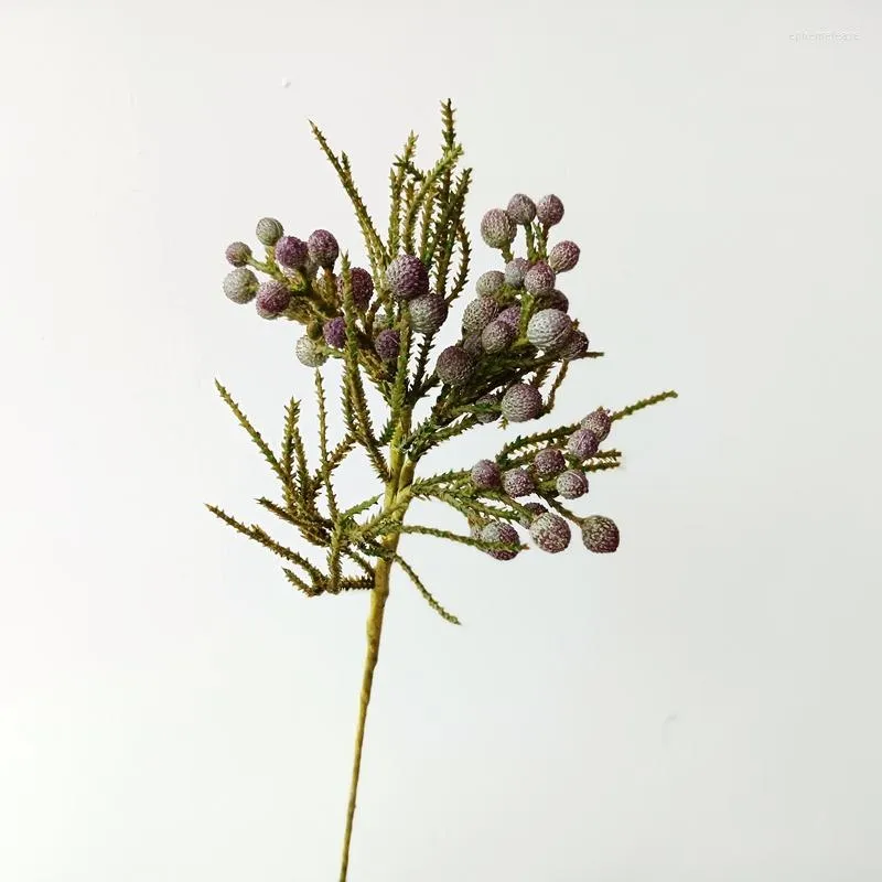 装飾的な花の花の装飾装飾ブルーベリーブランチ人工乾燥した家の装飾室の植物装飾