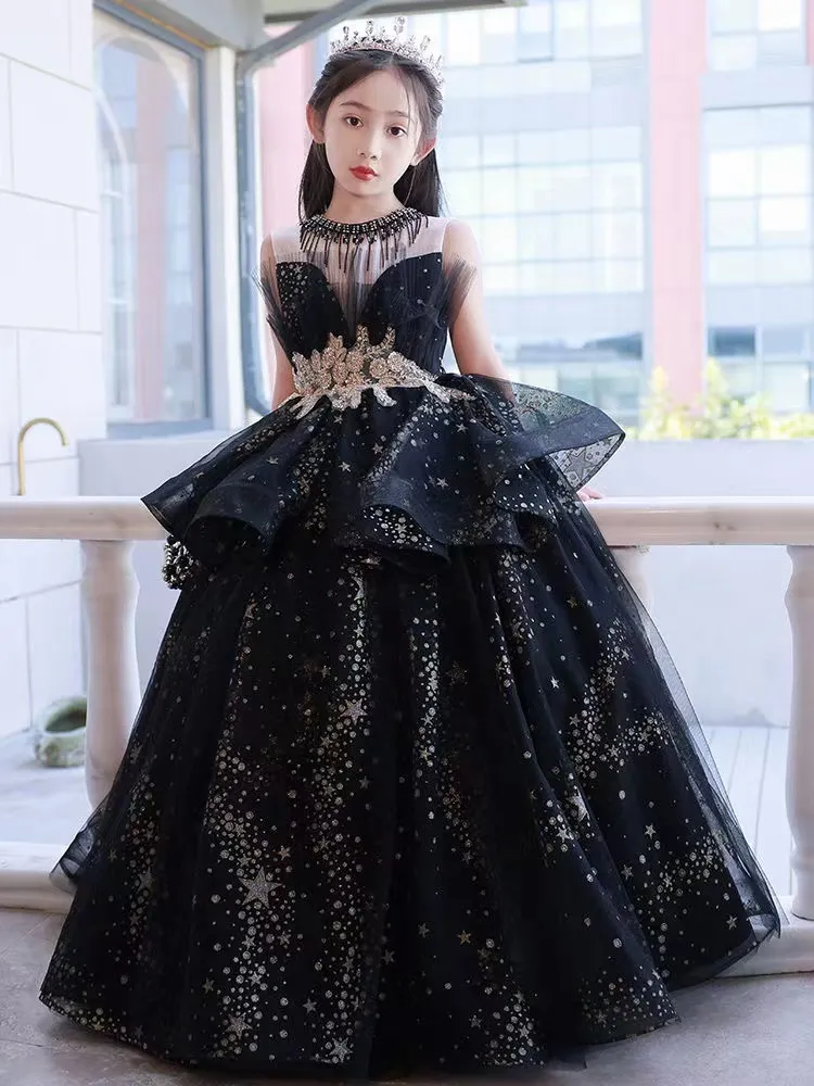 Black formal girl dresses sale