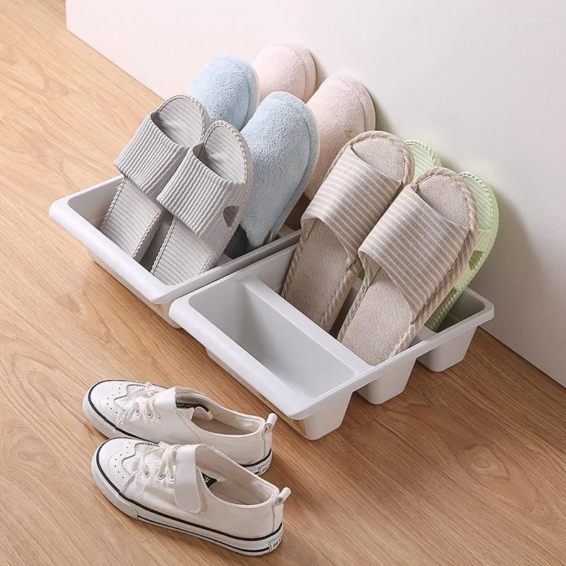 Stockage de vêtements boîte à chaussures créative organisateur en plastique droit support anti-poussière pour la maison organisateur placard