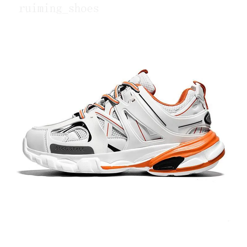 2022 Hommes Femmes Casual Chaussures Track 3.0 Baskets De Luxe Marque Designer Baskets Triple S Plateforme En Cuir Sneaker Ice Rose Bleu Blanc Orange Noir Sneaker b1