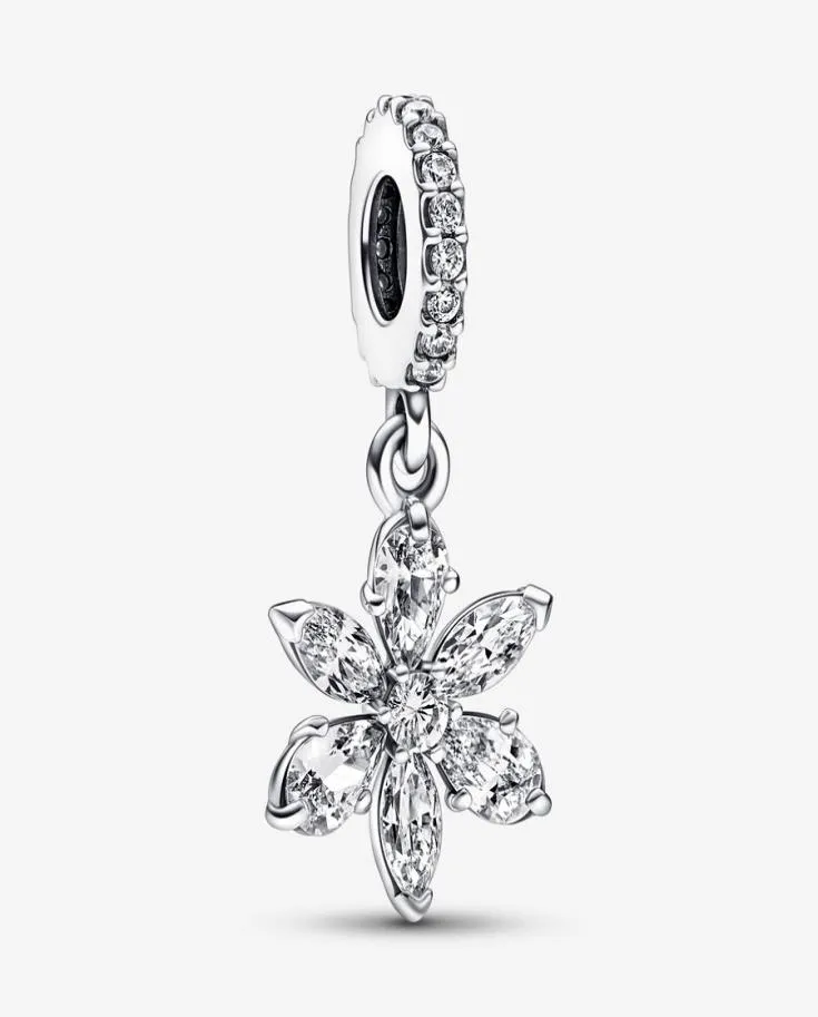 925 Sterling Silver Sparkling Herbarium Cluster Dangle Charms Fit Original European Charm Bracelet Fashion Women Halloween Jewelry7986368