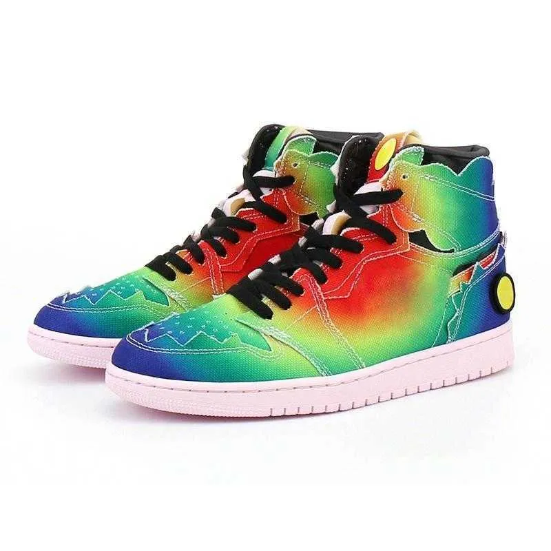 Rainbow colored deals basketball shoes
