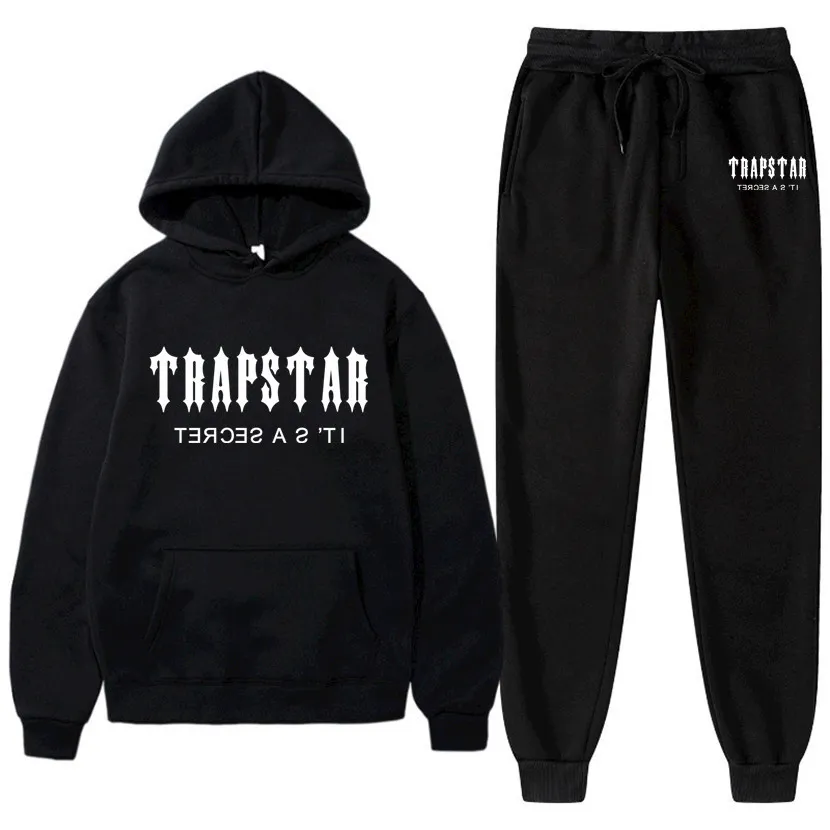 Мужские спортивные костюмы Trapstar Brand Printed Sportswear Мужчина 28 цветов теплые две части, которые выставлены в толстовку с капюшоном, бегают 221128