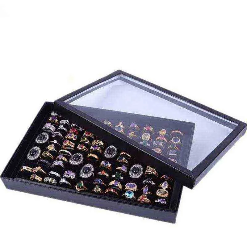 Boîtes de bijoux 100 slots anneaux d'affichage Anneau de rangement organisation J220823