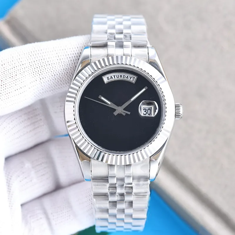Assista Men Watches Automático Mechanical Watch Fashion Wristwatches Strap Strap Strap Montre de Luxe Design de Business Calendar Double Calendário