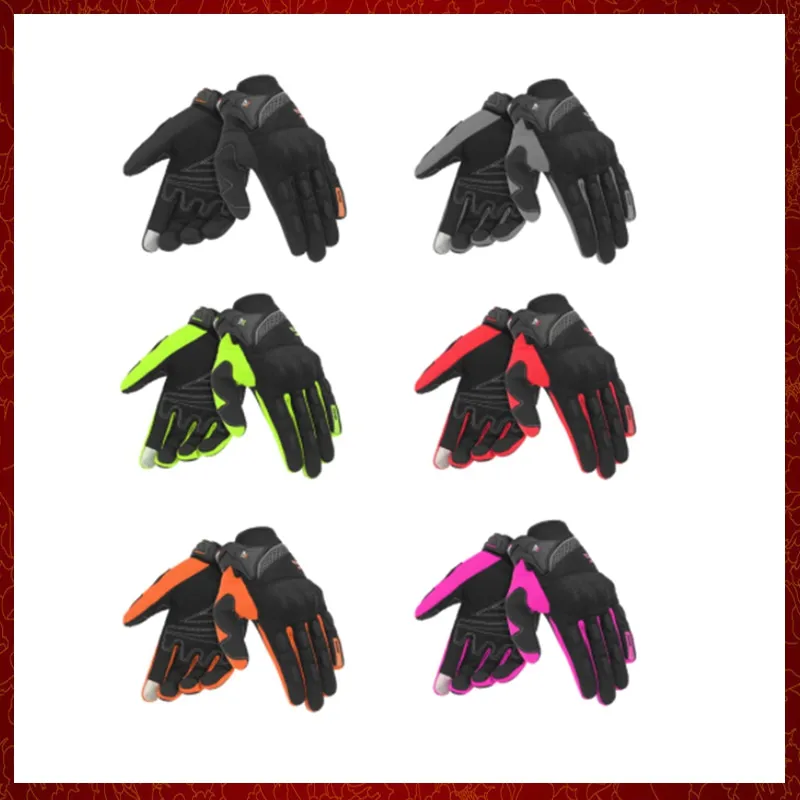 ST744 Men Motorcycle Gloves Touch Screen Guantes Moto Breathable Mesh Motocross Full Half finger Gloves Motorbike Riding Protective