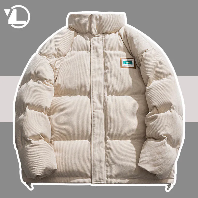 Parkas de plumón para hombre para hombre invierno algodón parka pana hip hop espesar chaquetas cálidas casual abrigo suelto unisex streetwear japonés outwear mujeres 221124